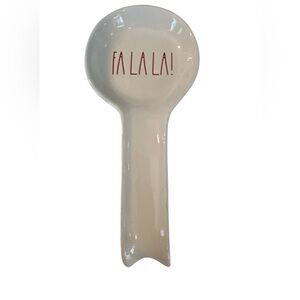 RAE DUNN White With Red Letters “Falalala” Christmas Kitchen Spoon Rest